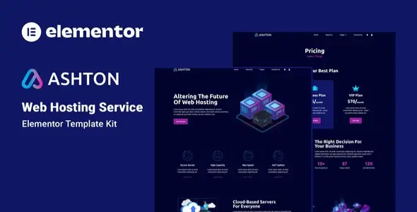 Ashton – Web hosting Elementor Template Kit